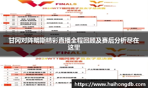 甘冈对阵朗斯精彩直播全程回顾及赛后分析尽在这里
